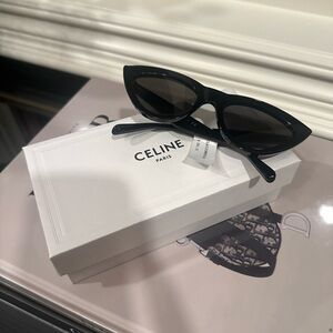 Celine Sleek Black Cat-Eye Sunglasses